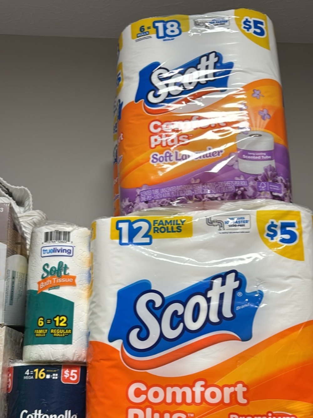 Brand new good ol fashioned toilet paper(two different sizes left)